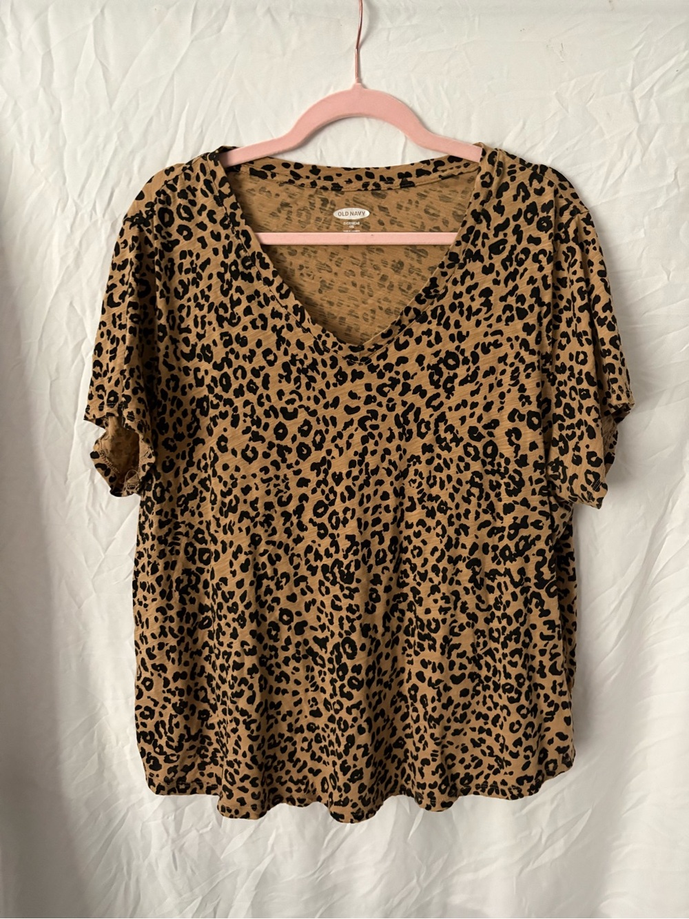 Old Navy Leopard Print V-Neck Top